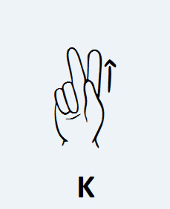 K em Língua de Sinais